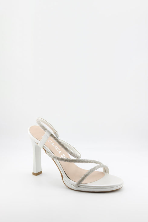 Ragazza Strappy High-Heel Sandal with Rhinestones